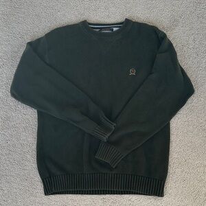 Tommy Hilfiger- Classic Green Crewneck Sweater- 100% Cotton- Large
